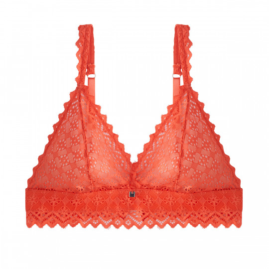 Soutien-gorge triangle sans armatures orange Culottée