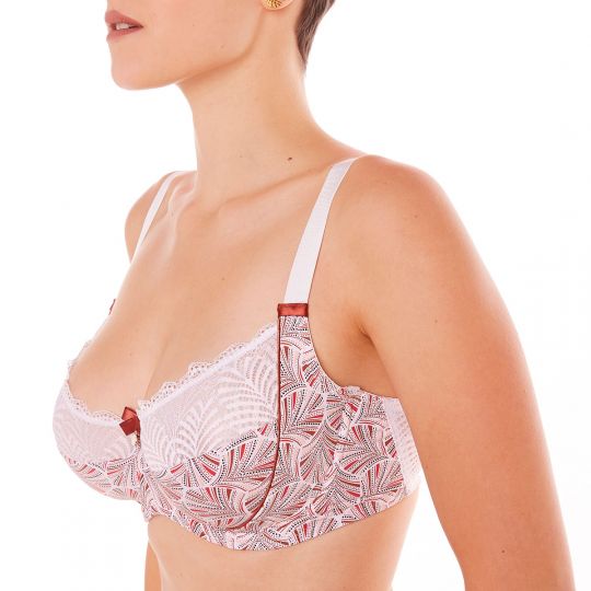 Soutien-gorge grand maintien rose Hawaï