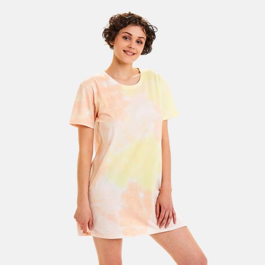 Big tee en coton bio imprimé tie & dye Woodstock