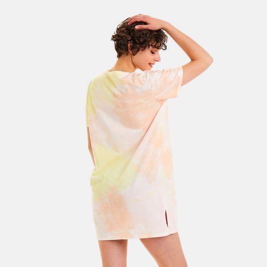 Big tee en coton bio imprimé tie & dye Woodstock