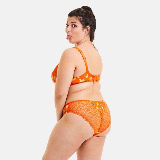 Soutien-gorge grand maintien imprimé orange Nouméa