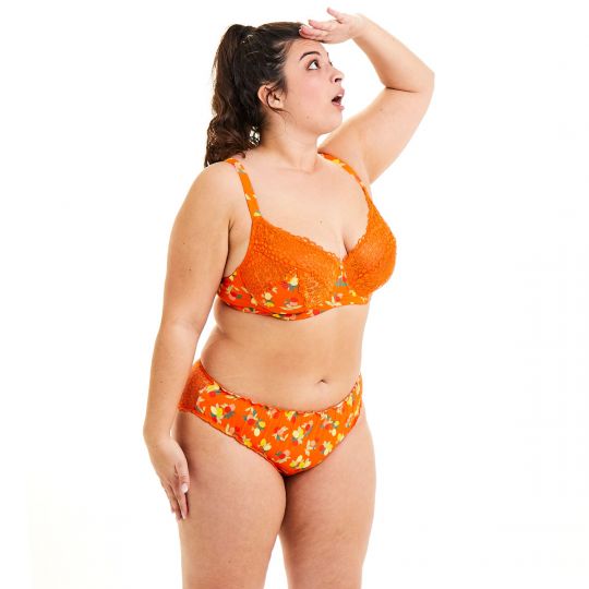 Soutien-gorge grand maintien imprimé orange Nouméa