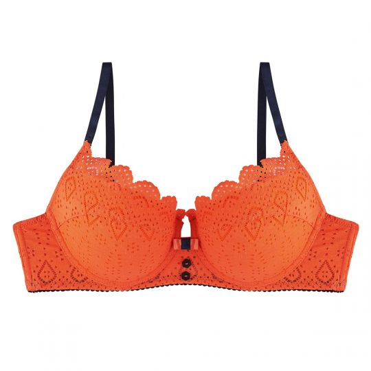 Soutien-gorge ampliforme coque moulée orange Magma