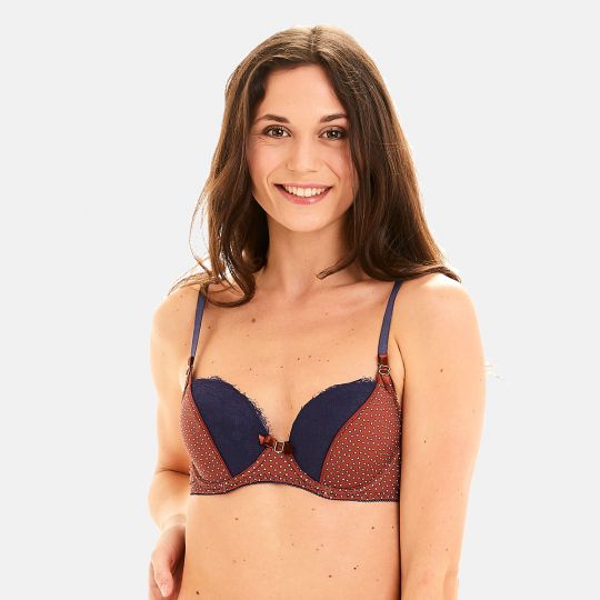 Soutien-gorge ampliforme coque moulée caramel Chocolat