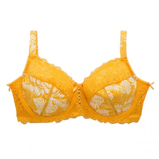 Soutien-gorge grand maintien jaune/ivoire Elena