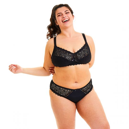 Soutien-gorge souple sans armatures noir Elena