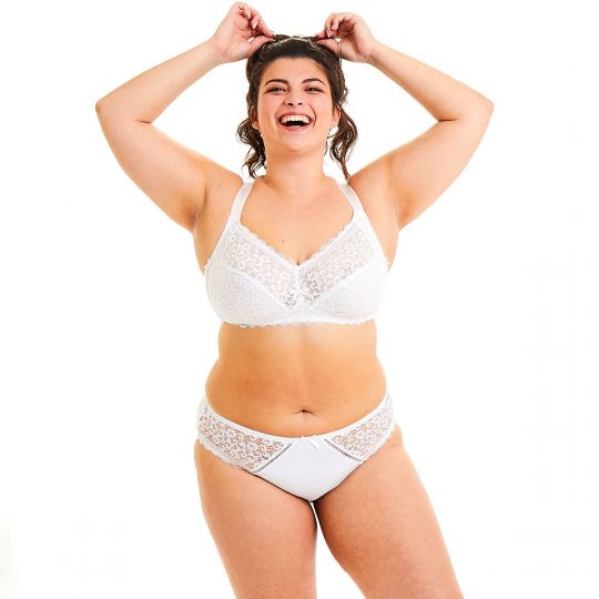 Soutien-gorge souple sans armatures blanc Elena