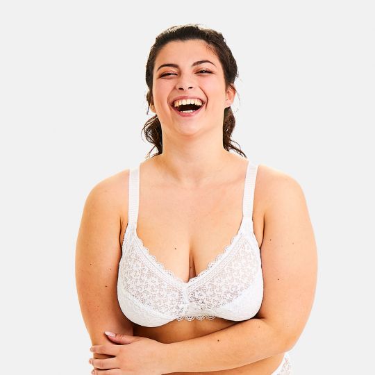 Soutien-gorge souple sans armatures blanc Elena