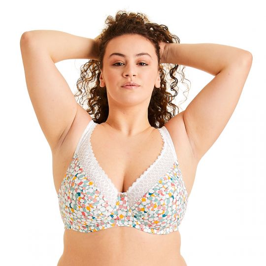 Soutien-gorge grand maintien imprimé Meringue