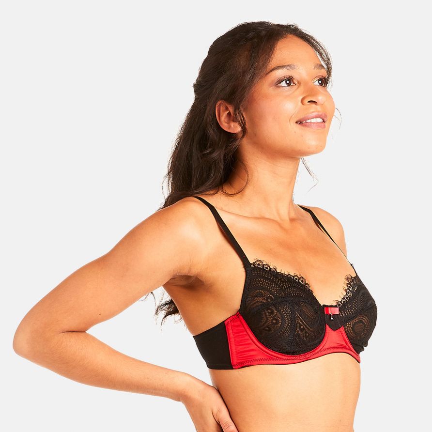 Soutien-gorge grand maintien noir Abyme