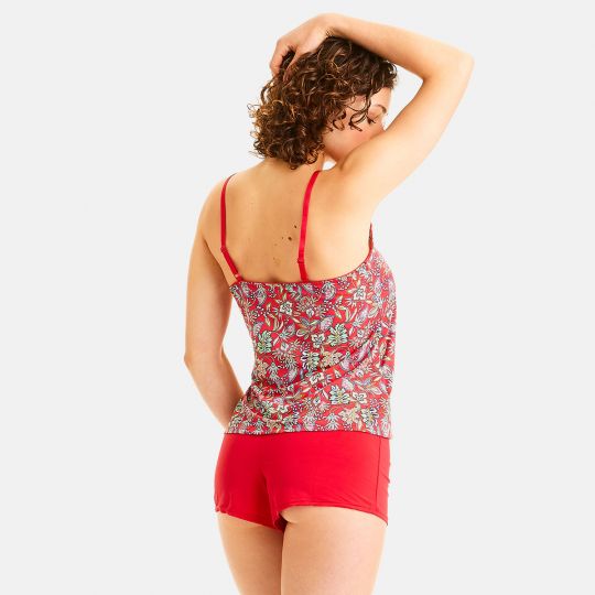 Top-short multico rouge Aria