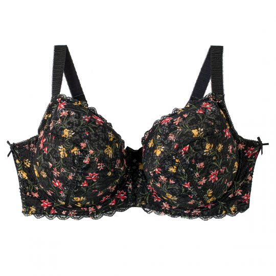 Soutien-gorge à armatures noir/rouge Elena