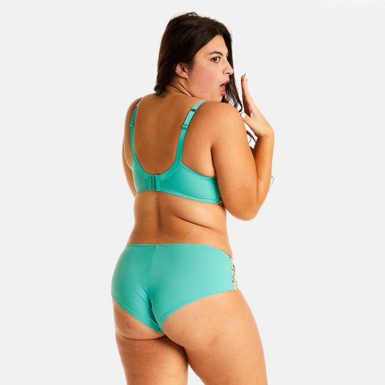 Soutien-gorge à armatures turquoise/jaune Elena