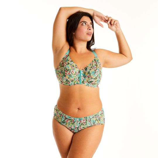 Soutien-gorge à armatures turquoise/jaune Elena