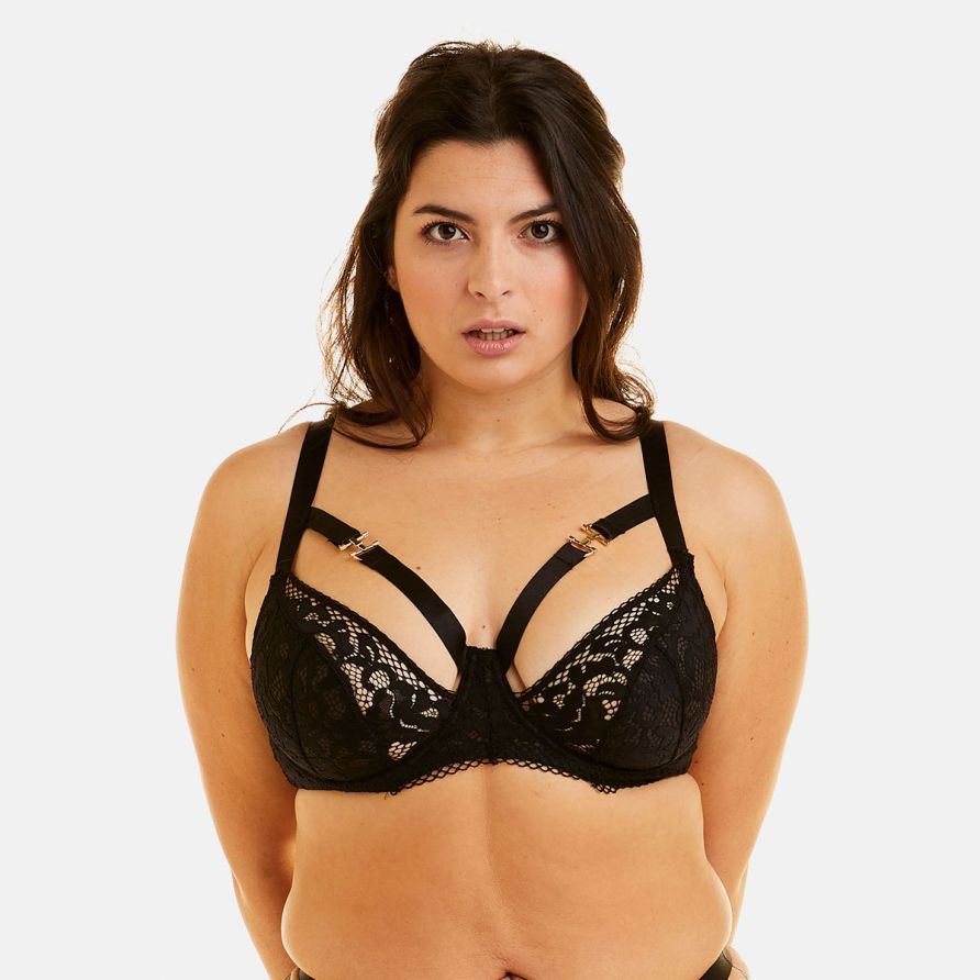 Soutien-gorge grand maintien noir Danger