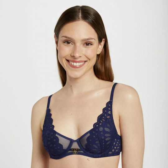 Soutien-gorge armatures bleu femme