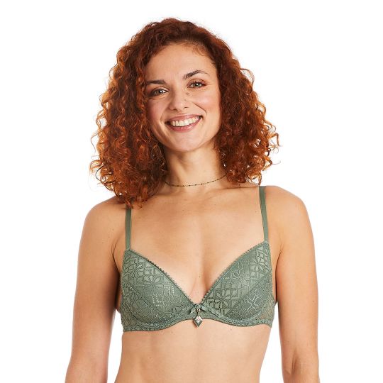 Soutien-gorge ampliforme coque moulée kaki Absinthe