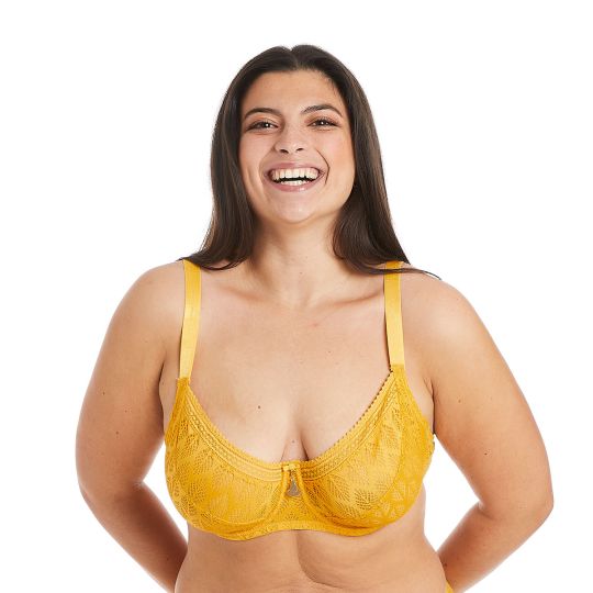 Soutien-gorge armatures grand maintien jaune Ruche