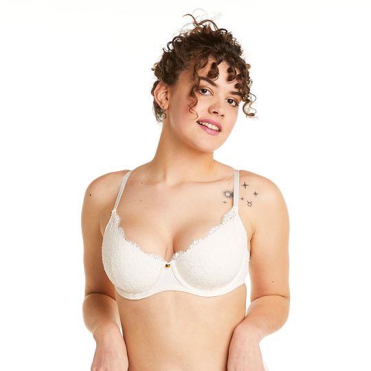 Soutien-gorge ampliforme coque moulée ivoire Gaïa