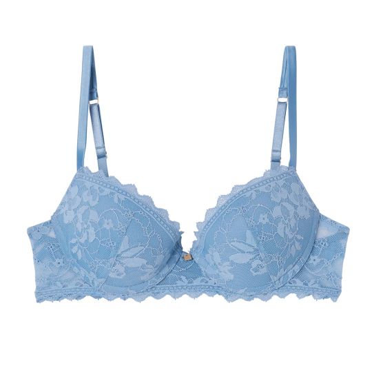 Soutien-gorge coque moulée push-up bleu Siwa