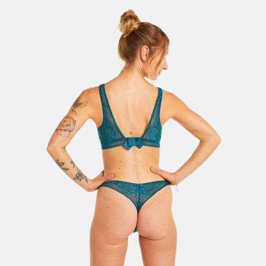 Soutien-gorge triangle sans armatures bleu Nanaya