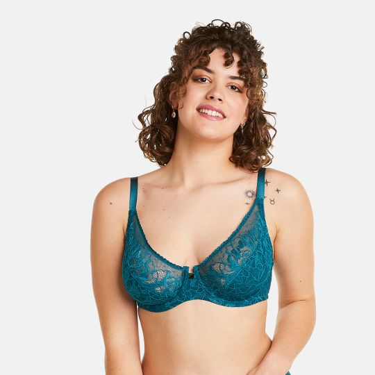 Soutien-gorge à armatures grand maintien bleu Nanaya