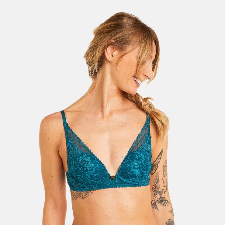 Soutien-gorge ampliforme coque moulée bleu Nanaya