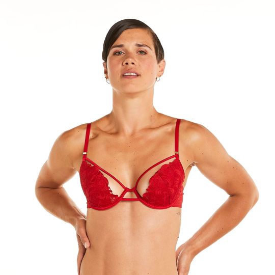 Soutien-gorge ampliforme coque moulée rouge Miracle