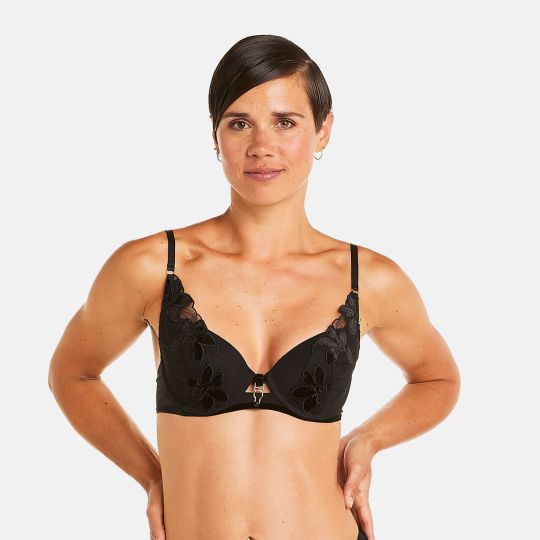 Soutien-gorge ampliforme coque moulée puh-up noir Rafale