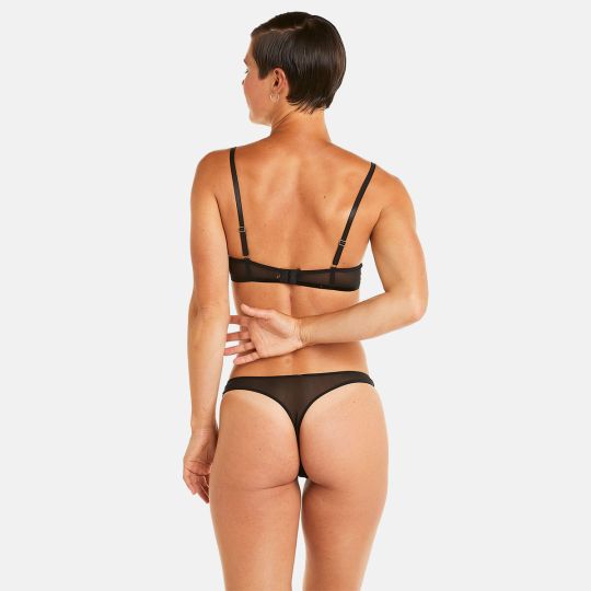 Soutien-gorge ampliforme coque moulée puh-up noir Rafale