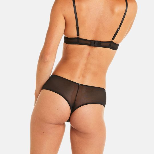 Shorty tanga noir Indécise