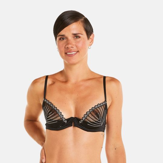 Soutien-gorge à armatures noir Indécise