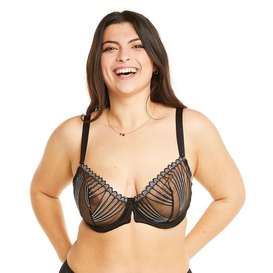 Soutien-gorge à armatures grand maintien noir Indécise