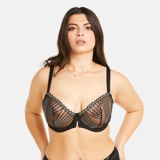 Soutien-gorge à armatures grand maintien noir Indécise