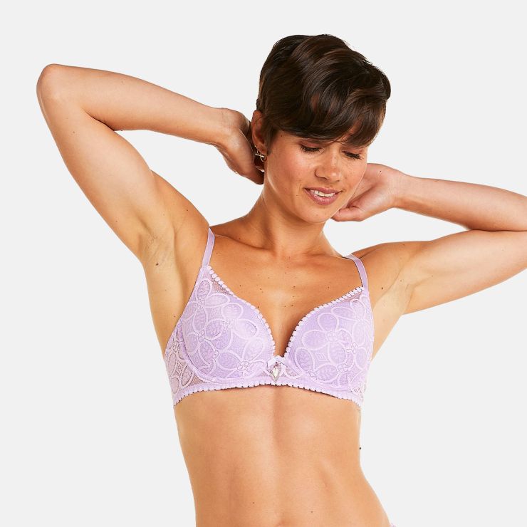 Soutien-gorge ampliforme coque moulée lilas Entracte