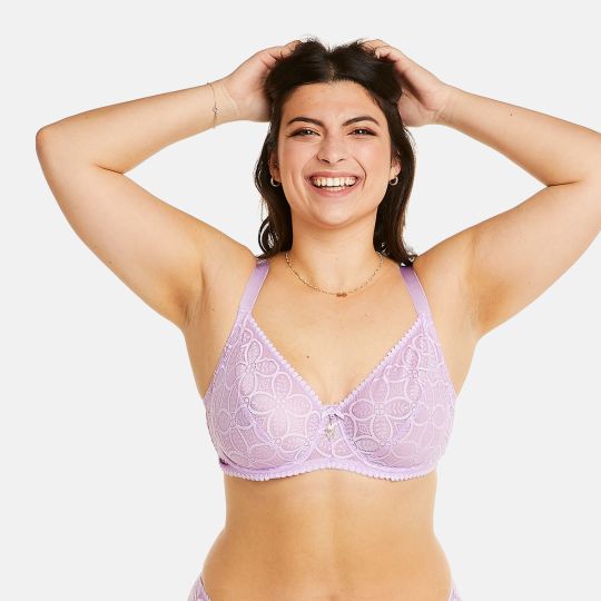 Soutien-gorge à armatures grand maintien lilas Entracte