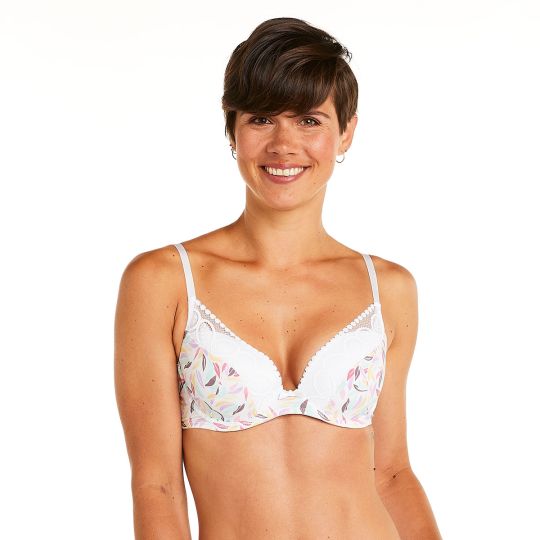 Soutien-gorge ampliforme coque moulée multico blanc Entracte