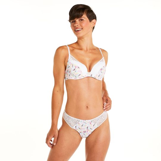 Soutien-gorge ampliforme coque moulée multico blanc Entracte