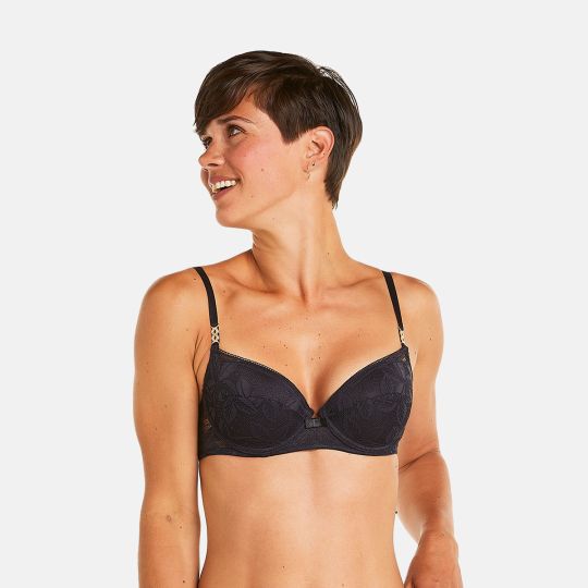 Soutien-gorge ampliforme coque moulée gris Paix