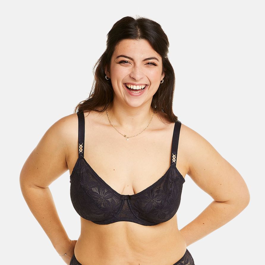 Soutien-gorge à armatures grand maintien gris Paix