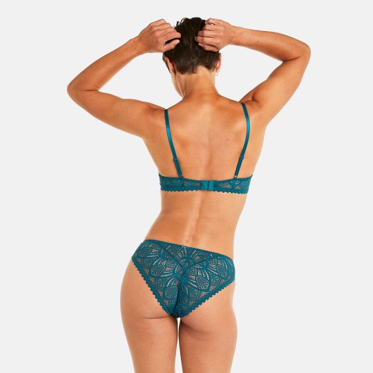 Soutien-gorge ampliforme coque moulée turquoise Sarong