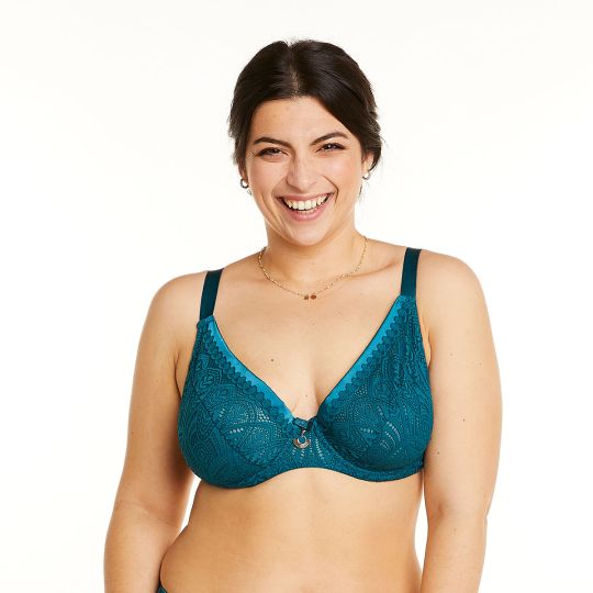 Soutien-gorge à armatures grand maintien turquoise Sarong