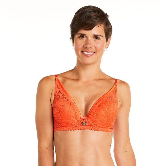 Soutien-gorge ampliforme coque moulée orange Sarong