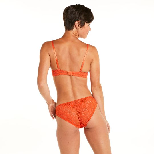 Soutien-gorge ampliforme coque moulée orange Sarong