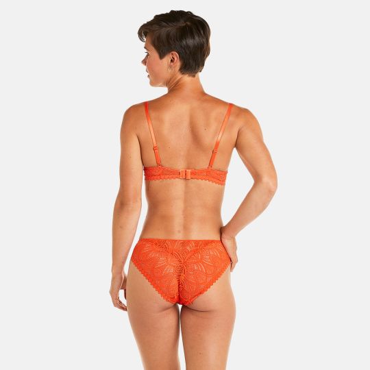 Soutien-gorge ampliforme coque moulée orange Sarong