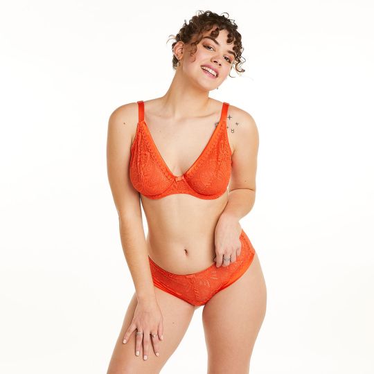 Soutien-gorge à armatures grand maintien orange Sarong