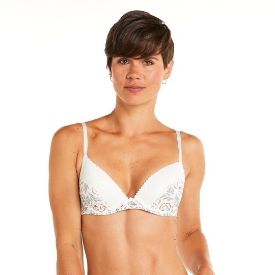 Soutien-gorge ampliforme coque moulée multico ivoire Palanquin