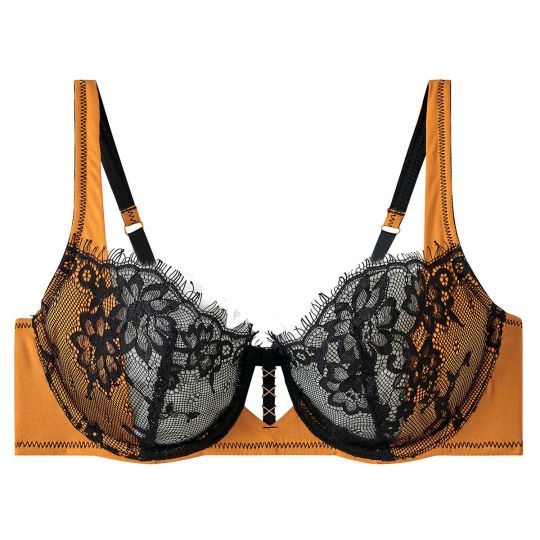 Soutien-gorge à armatures noir/jaune Tsunami