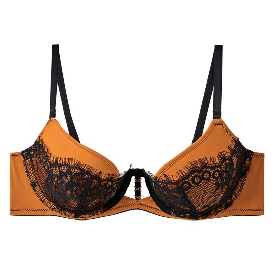 Soutien-gorge ampliforme coque moulée noir/jaune Tsunami