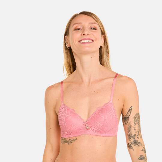 Soutien-gorge souple sans armatures rose Abeille